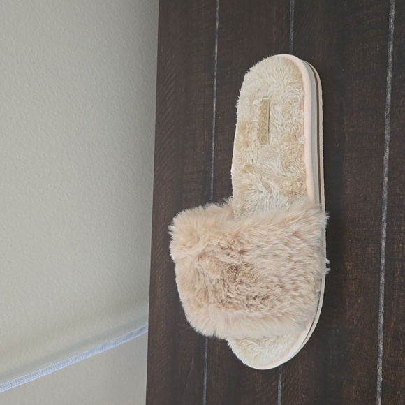 NWT Coface Cream Open Toe Slippers Size 9 - Picture 5 of 8